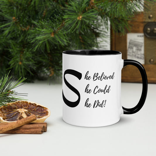 She Believed, She Could, She Did Inspirational Mug